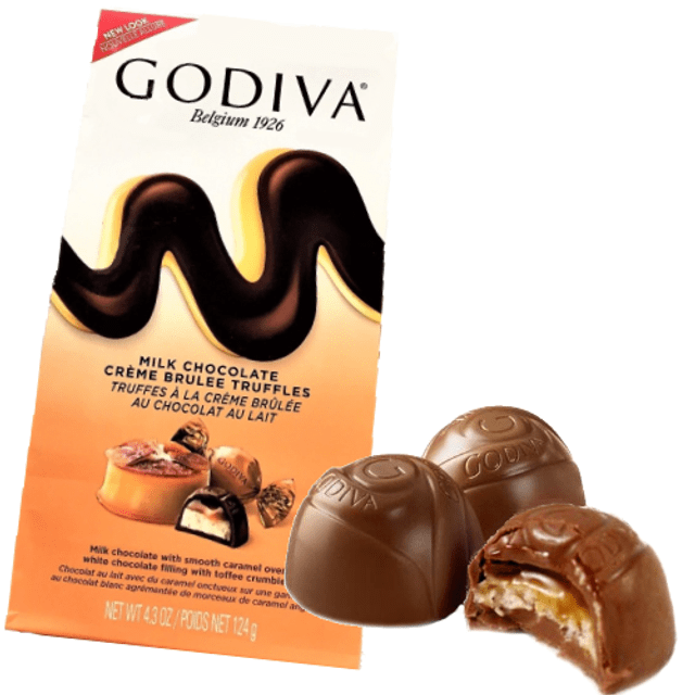 Godiva Milk Chocolate Crème Brulee Dessert - Chocolate ao Leite & Creme Brulee - Importado da Bélgica