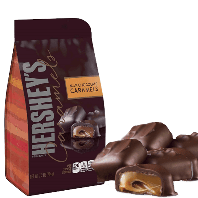 Hershey's Milk Chocolate Caramels - Caramelo Cremoso Coberto Por Chocolate - Importado dos Estados Unidos
