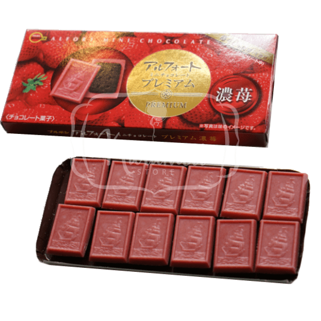 Bourbon - Chocolate Com Morango & Biscoito - Importado do Japão