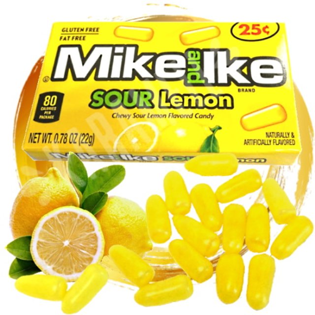 Balas Mike And Ike Flavored Candy  - Sour Lemon - Importado EUA