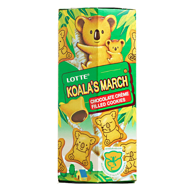Doces Importados da Coreia - Lotte Koala's March Chocolate - Biscoito Koala