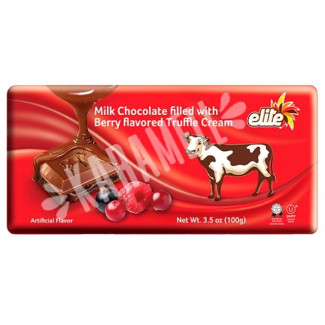 Chocolate Milk Berry Flavored Truffle Cream - Elite - Israel