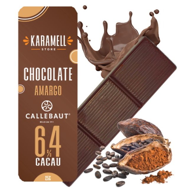Chocolate Belga Amargo 64% Cacau - Linha Karamell