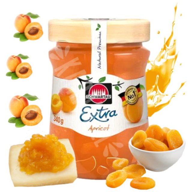 Geleia de Damasco Extra Apricot -  Schwartau - Importado Alemanha 