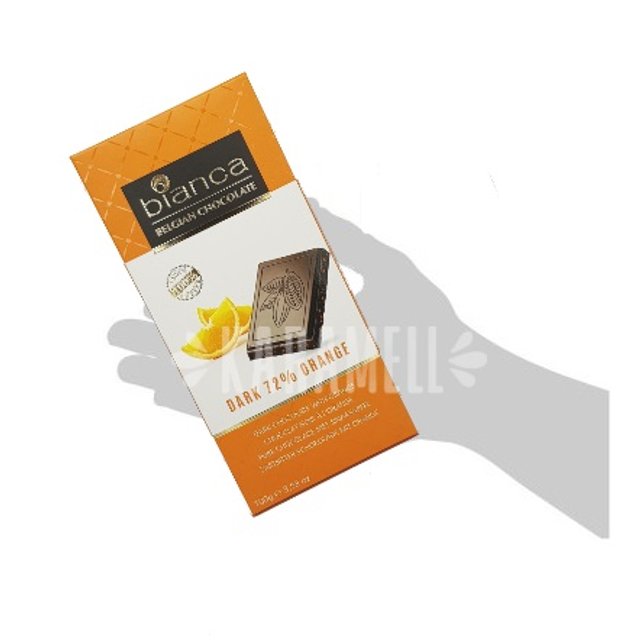 Chocolate Dark 72% Orange Bianca - Belgian - Importado Bélgica