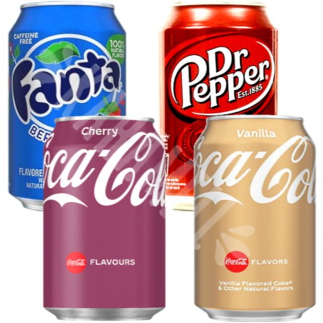 Kit Box 4 Refrigerantes Importados - Cocas Fanta Dr Pepper