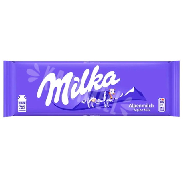 Milka Alpenmilch - Chocolate ao Leite - Importado da Polônia