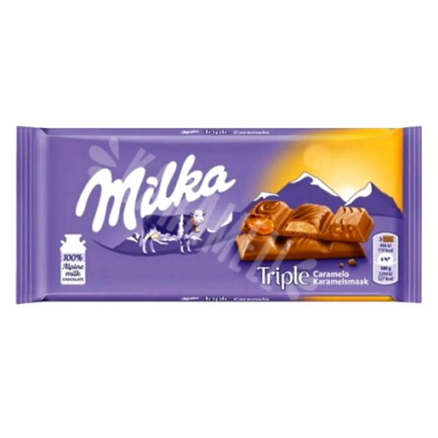 Chocolate Triple Caramel Milka - Importado Polônia