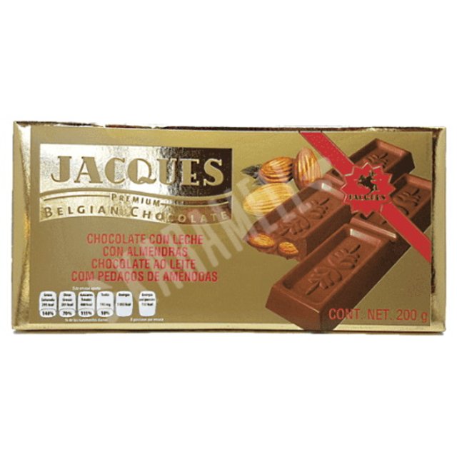 Jacques Premium - Belgian Chocolate & Almonds - Importado da Bélgica - 200g