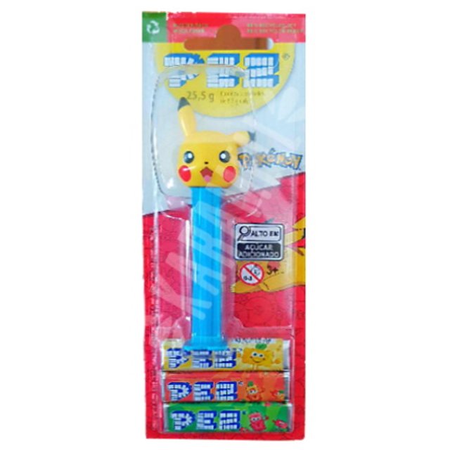 Pez Pokémon Pikachu - Pastilhas + Dispenser - Importado da Hungria  