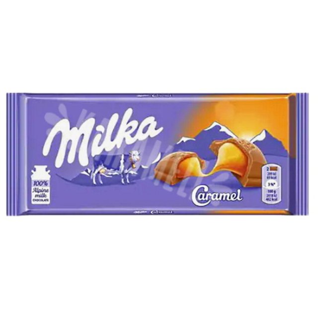 Milka Caramel - Chocolate Recheado Com Caramelo - Importado Polônia