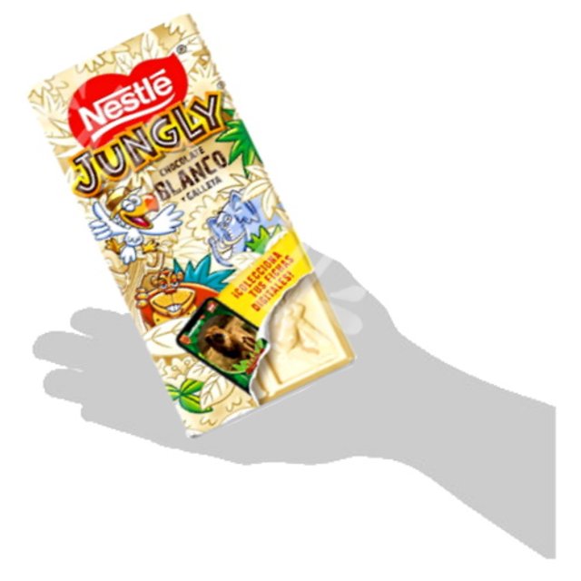 Chocolate Jungly Blanco com Biscoito Nestle - Espanha