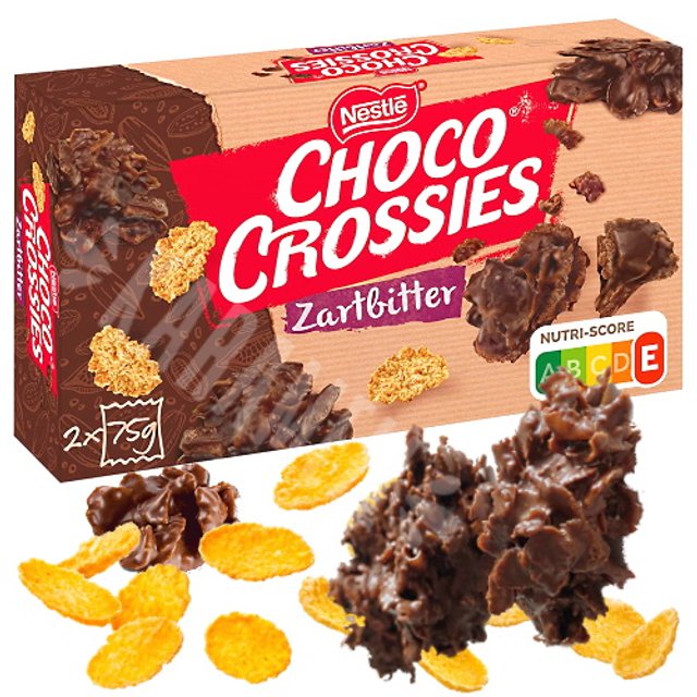 Choco Crossies Zartbitter - Flocos Milho e Chocolate Nestlé - Alemanha