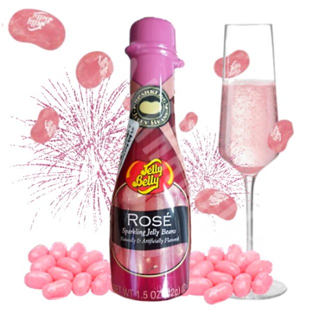 Garrafinha Champagne  Rose Bottle Sparkling -  Jelly Belly - Tailândia