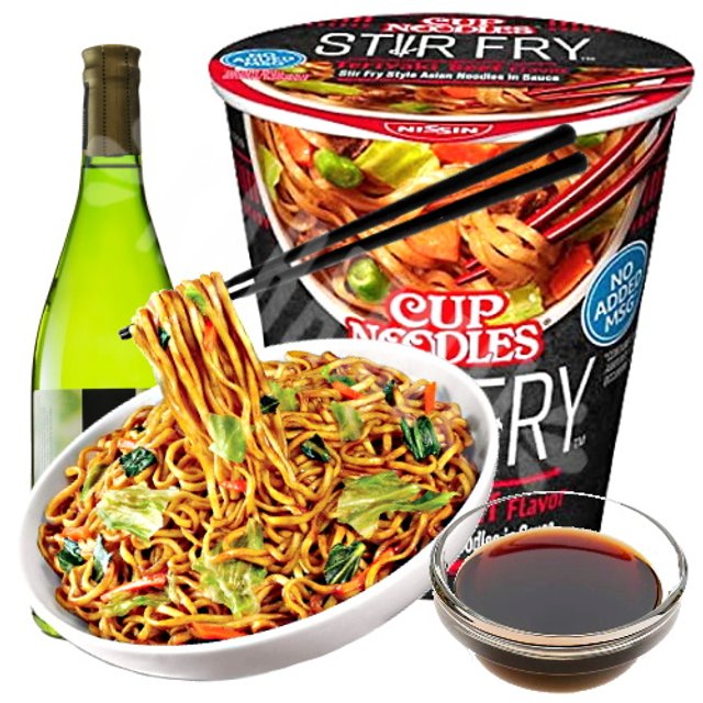 Lámen Cup Noodles Stir Fry Teriyaki Beef - Nissin - Importado EUA