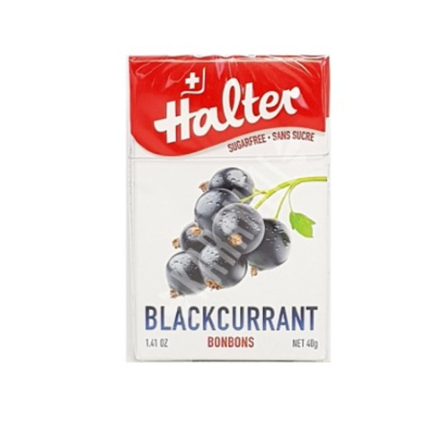 Balas Halter Sugar Free - Blackcurrant - Importado Suíça