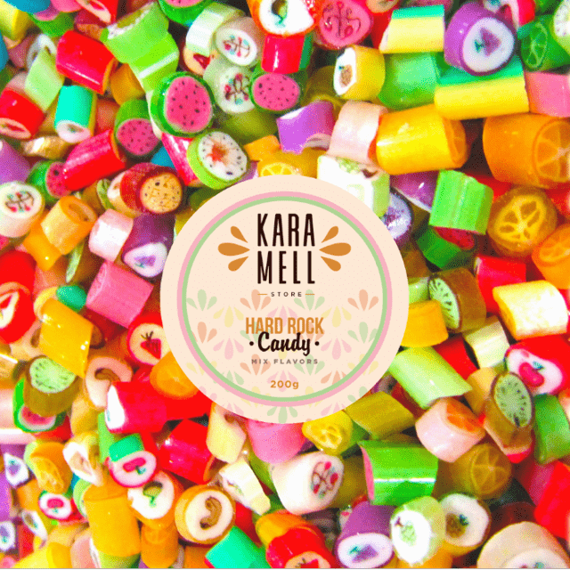 Balas Rolo Hard Rock Candy - Mix Flavors - Linha Karamell