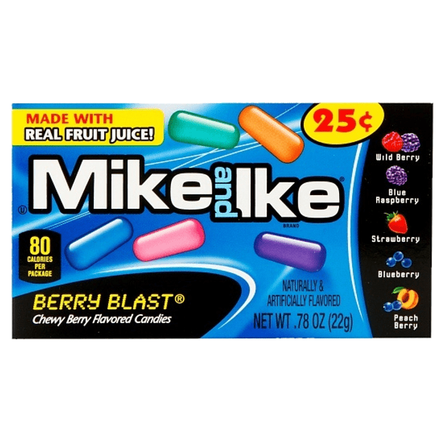 Balas Importadas EUA - Mike and Ike Berry Blast Candy 22g
