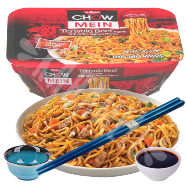 Lámen Chow Mein Noodles Teriyaki Beef - Nissin - Importado EUA
