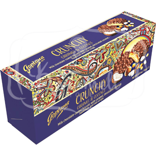 Biscoito Crunchy Caramel & Coconut da Goplana - Importado da Polônia