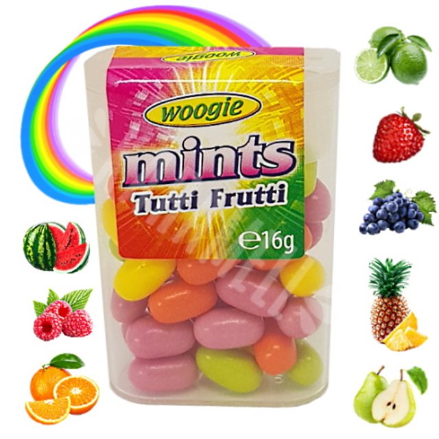 Balas Mints Tutti Frutti - Woogie - Importado Áustria