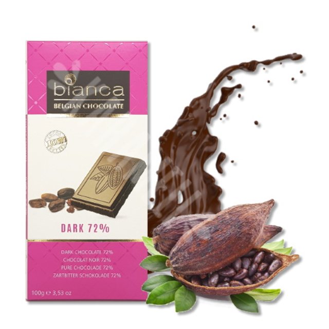 Chocolate Dark 72% Bianca - Belgian - Importado Bélgica