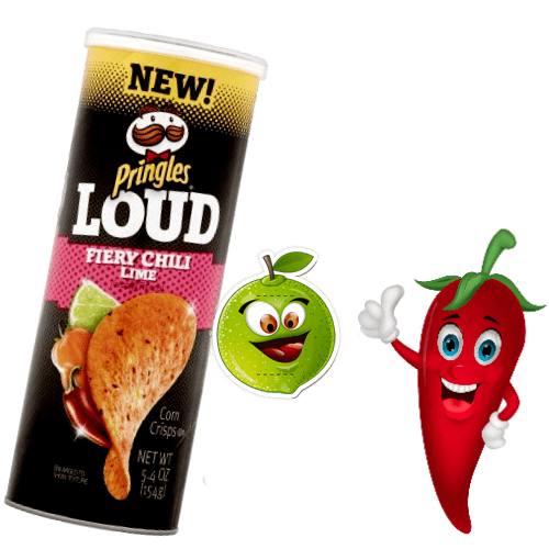 Pringles Loud Fiery Chili Lime - Limão e Pimenta - Importado EUA ...