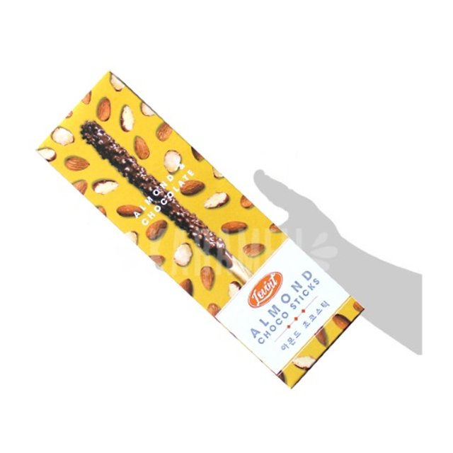 Biscoito tipo Sticks Coberto Chocolate e Amêndoas - Lovint - Coréia