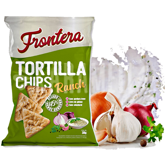 Salgadinhos Tortilla Chips sabor Ranch - Frontera