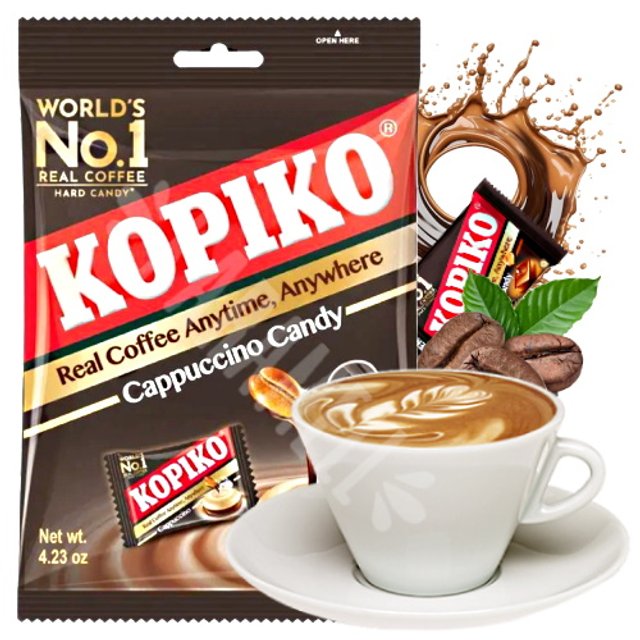 Bala Kopiko Real Coffe Cappuccino Candy - Importado Indonésia