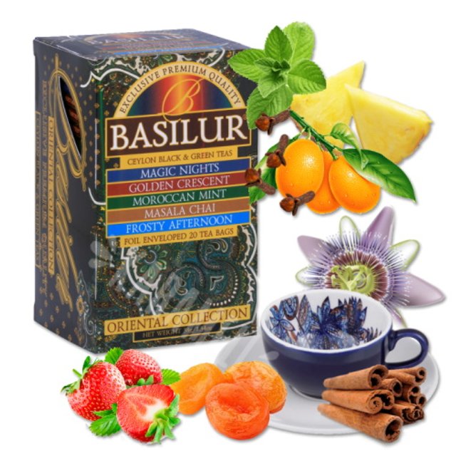 Chá Basilur - Assorted Ceylon Black & Green Teas 38g - Sri Lanka