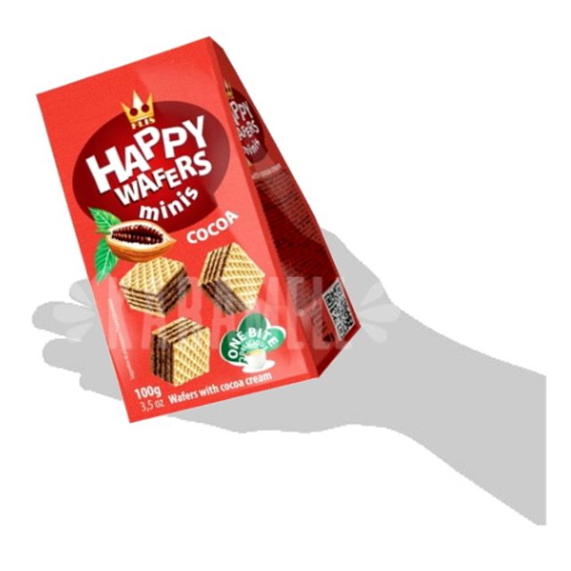 Biscoitos Wafers Minis Cocoa - Happy - Importado Polônia