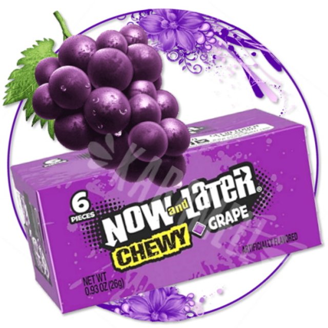 Now and Later Chewy Grape - Ferrara Candy - Importado México