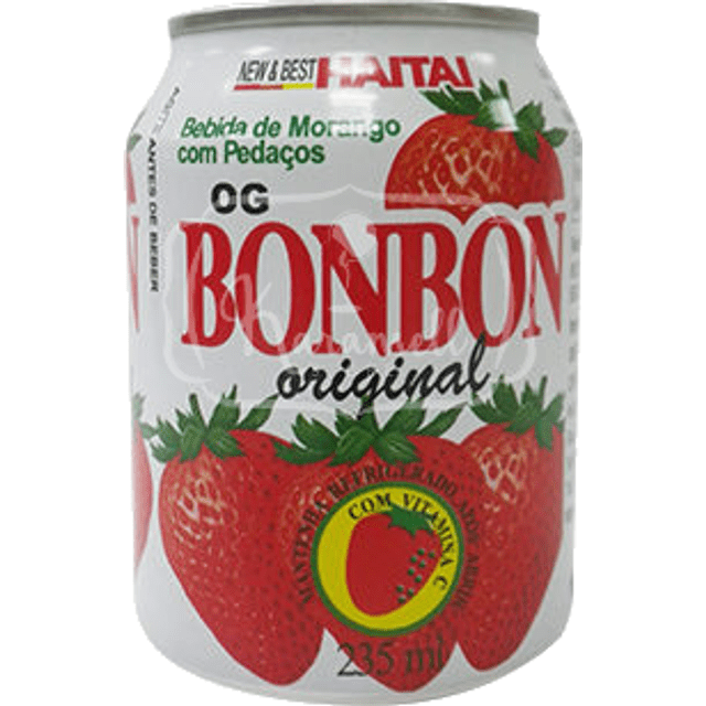 BonBon Morango Haitai - Suco Morango Com Pedaços da Fruta - Importado