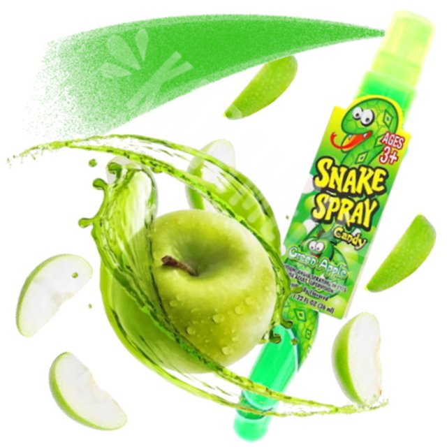 Snake Spray Candy Green Apple - Bala Spray - Importado