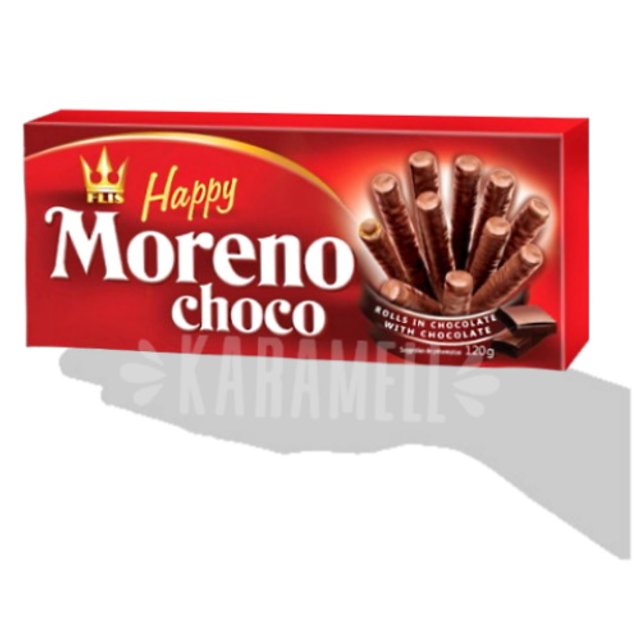Biscoitos Wafers Happy Moreno Choco -  Flis - Polônia