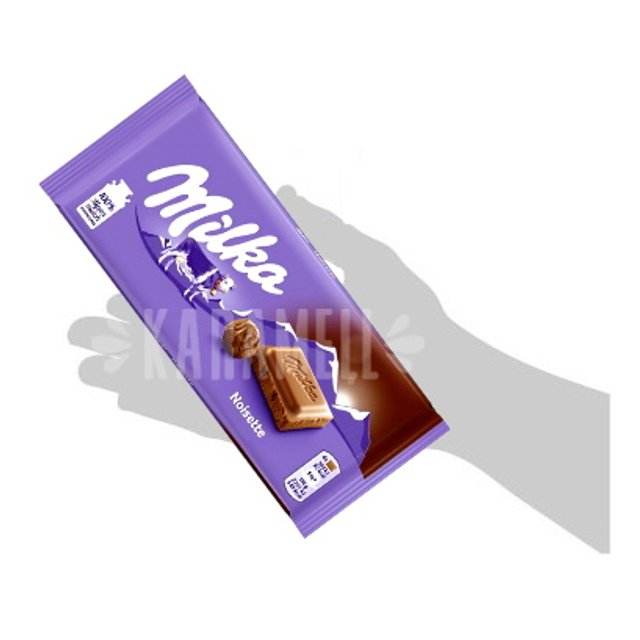 Milka Noisette - Chocolate Com Creme de Avelã - Importado Polônia