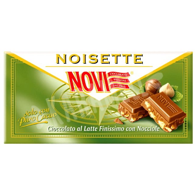 Chocolate Noisette Novi - Chocolate ao Leite com Avelãs - Itália