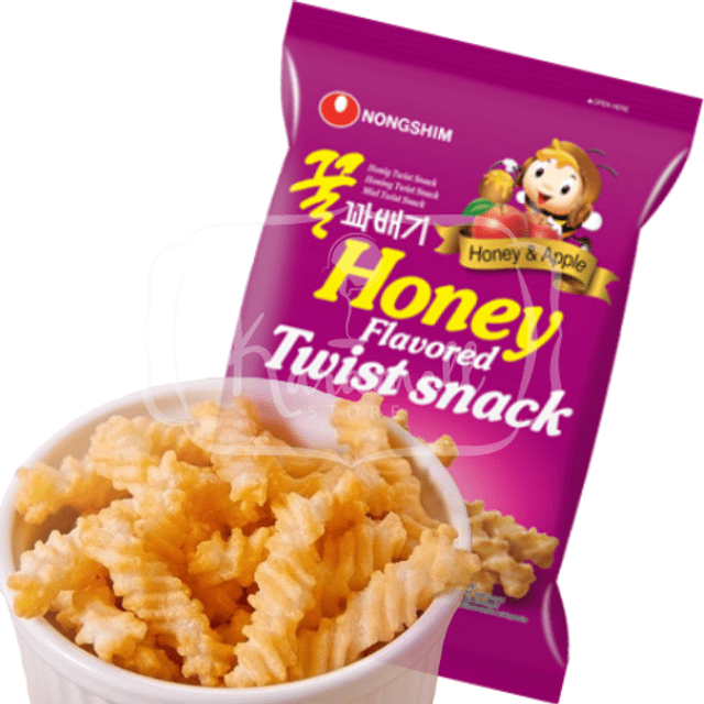 Salgadinho com Mel Importado Coreia - Nongshim Honey Flavored Twist Snack