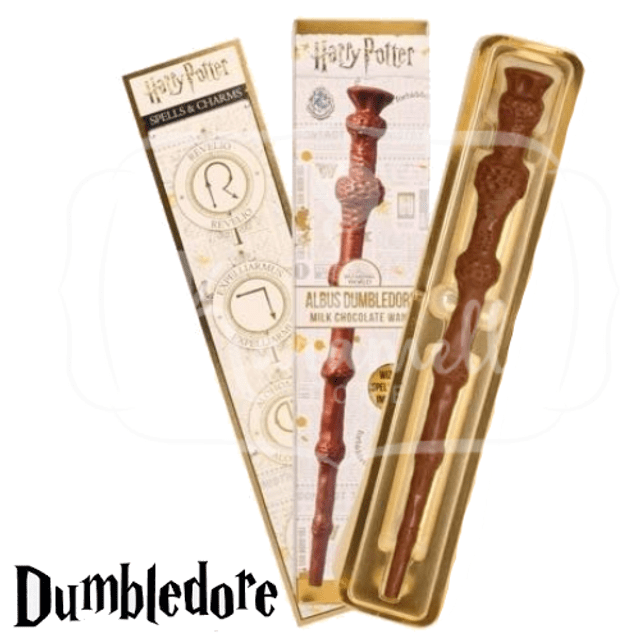 Varinha mágica de chocolate Albus Dumbledore com feitiço - Importado