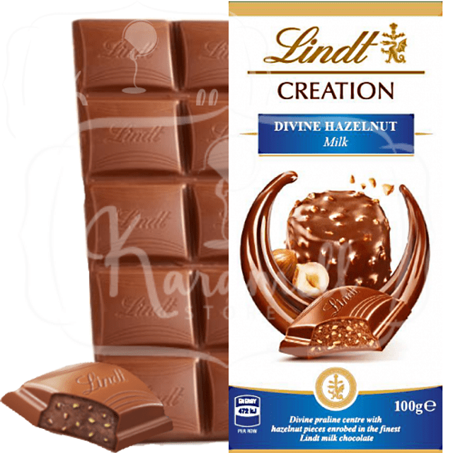 Lindt Creation Divine Hazelnut - Chocolate & Avelã - Importado França
