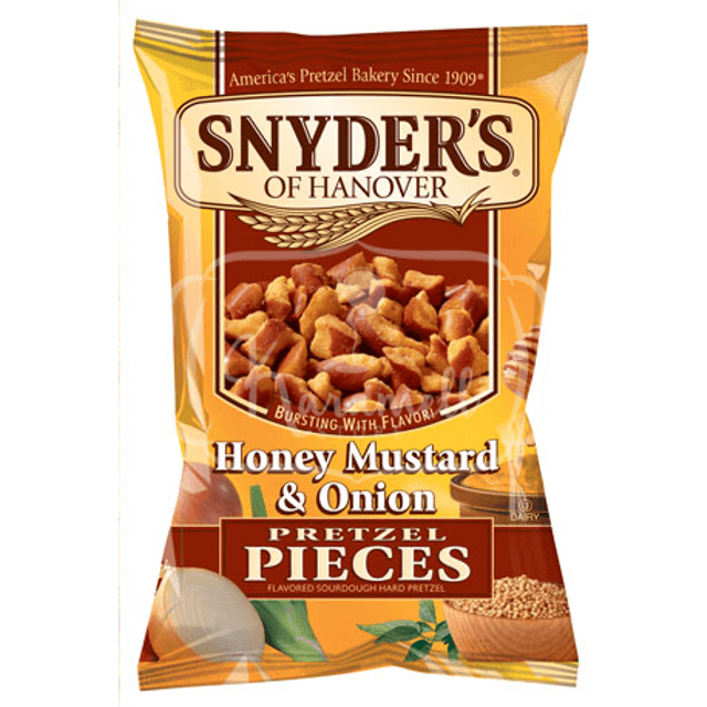 snyder's honey mustard & onion pretzel pieces 22 oz