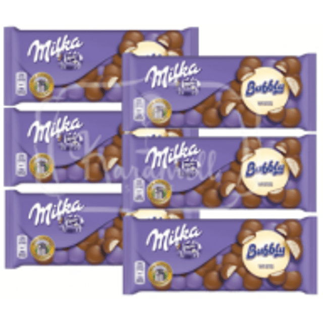 Milka Bubbly White 95g - ATACADO 6 Chocolates - Importado Polônia