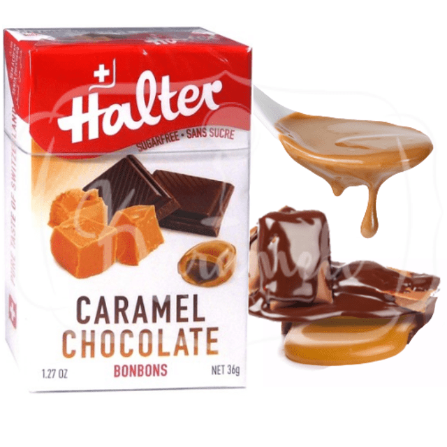 Balas de Caramelo e Chocolate - Halter - Sem Açúcar - Importado Suíça