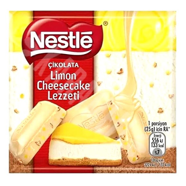 Chocolate Branco Limon Cheesecake Lezetti - Nestlé - Importado Turquia 