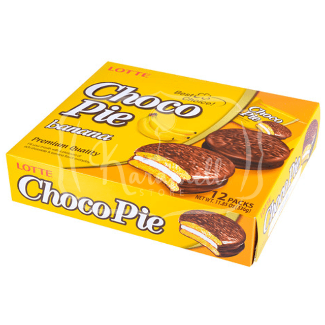 Lotte Choco Pie Banana - Premium Quality - Importado da Coreia