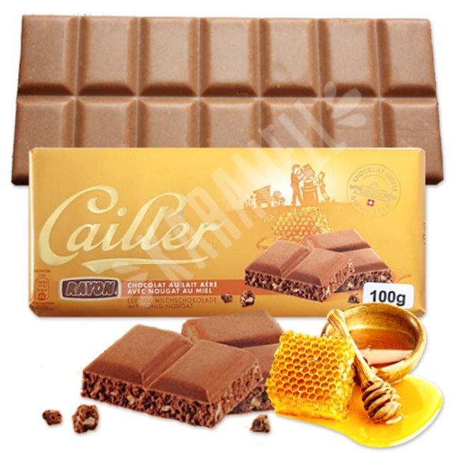 Chocolate Cailler Rayon Lait Nougat Au Miel - Importado Suiça