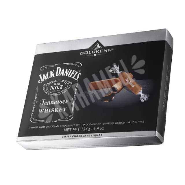 Caixa com Chocolates recheados com Whiskey Jack Daniel's - Suiça