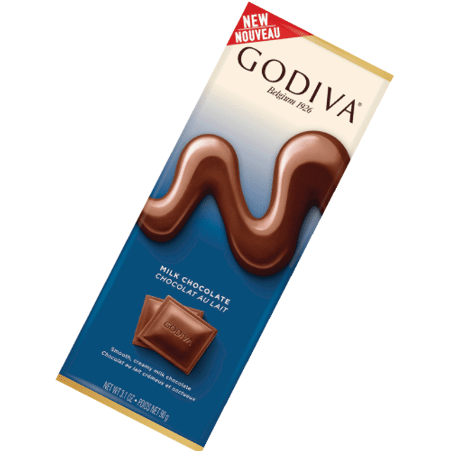 Godiva Milk Chocolate Bar - Chocolate ao Leite - Original - Importado da Bélgica - 90g