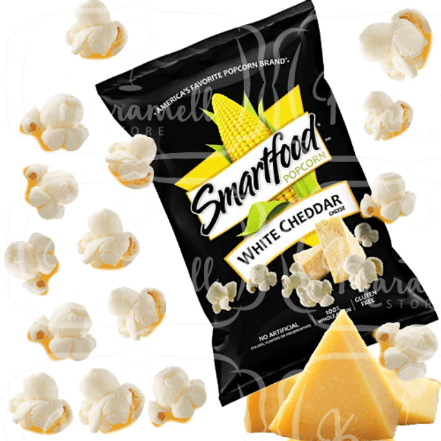 Smartfood Popcorn White Cheddar - ATACADO 6X - Importado USA